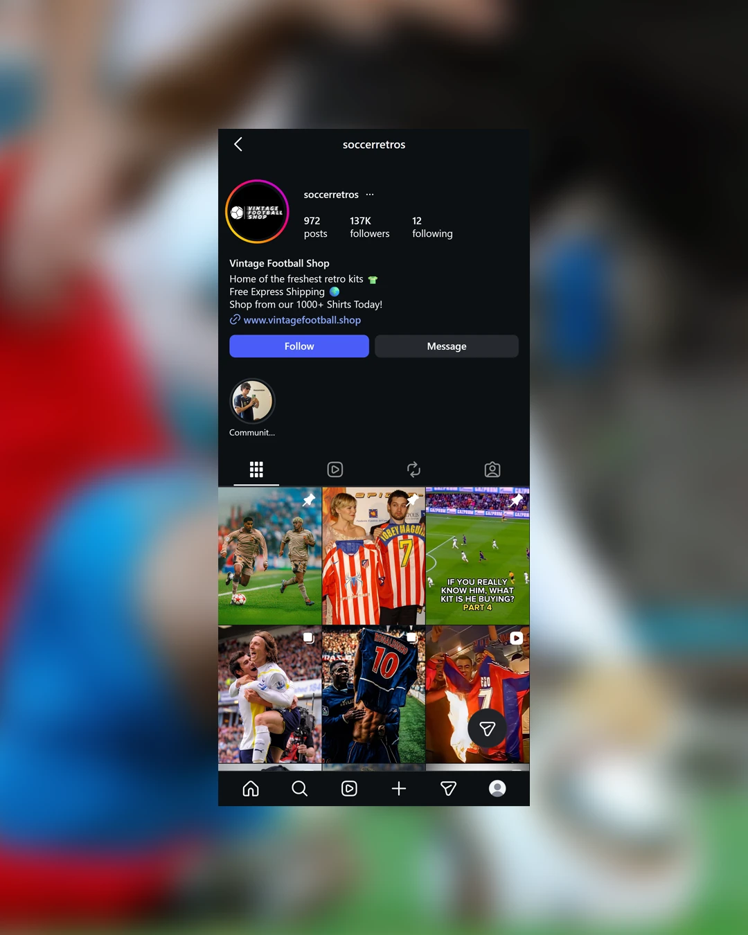 Soccerretros brand and social media work
