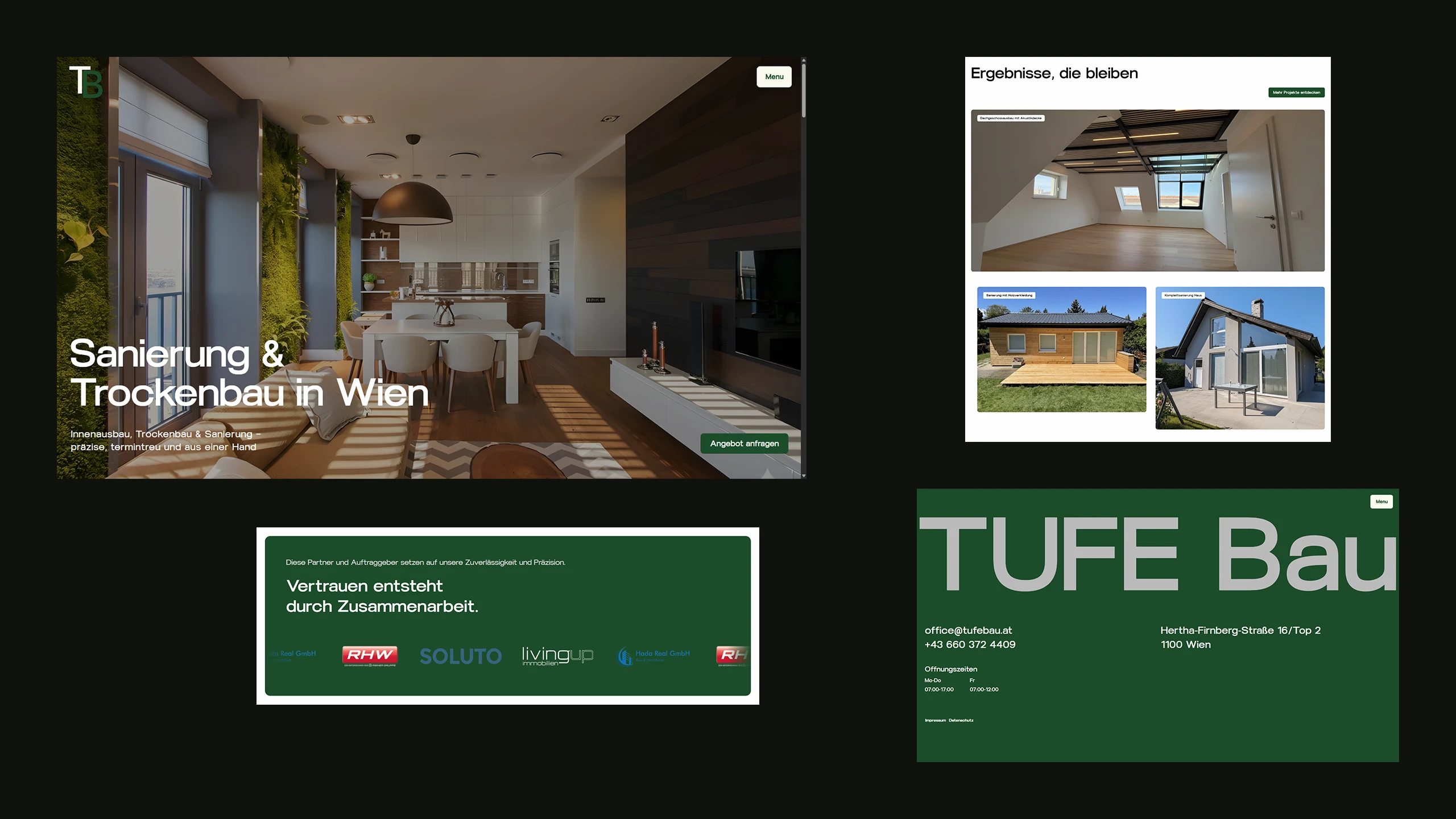 TUFEBAU website interface showcase