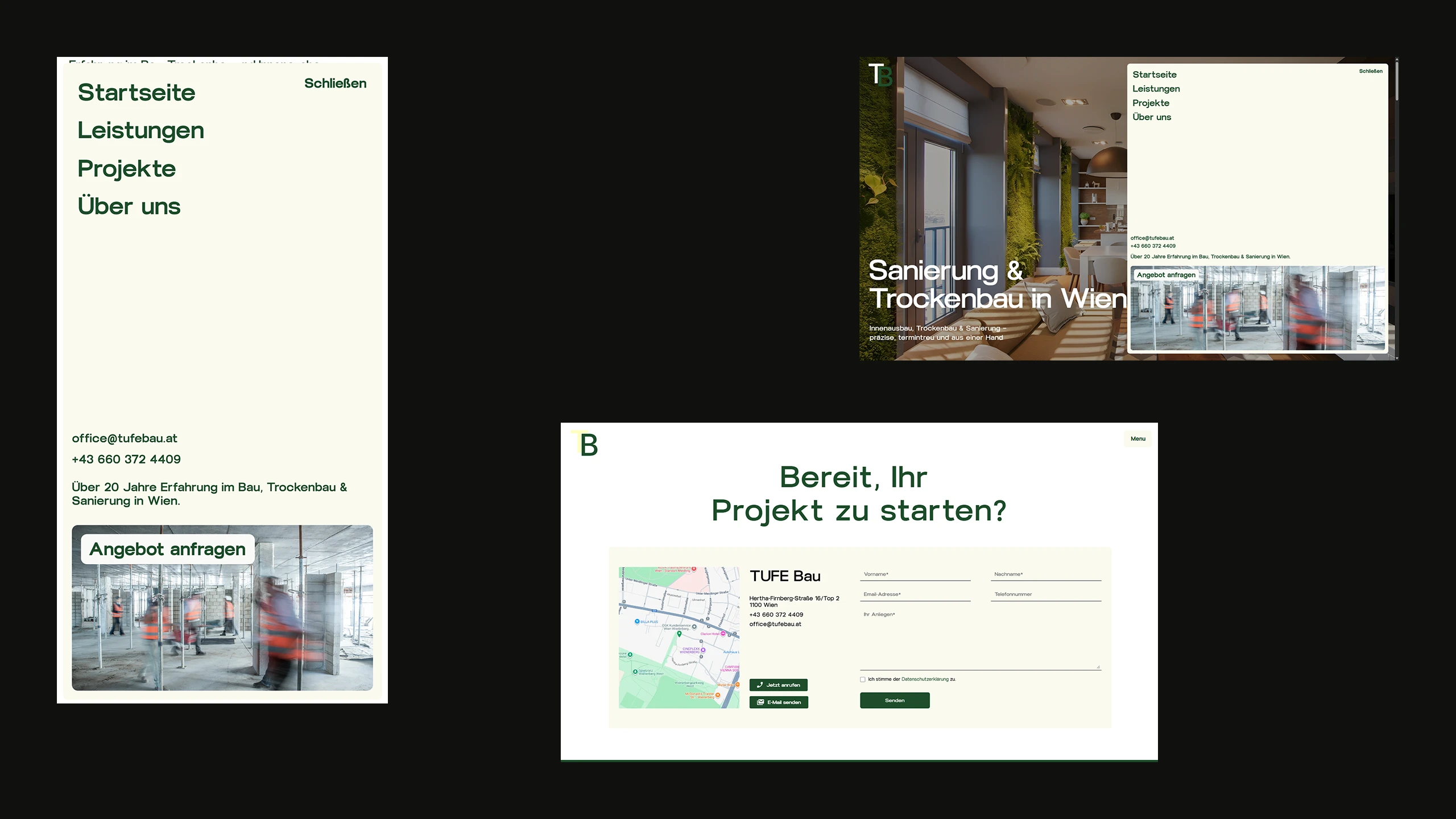TUFEBAU website interface showcase