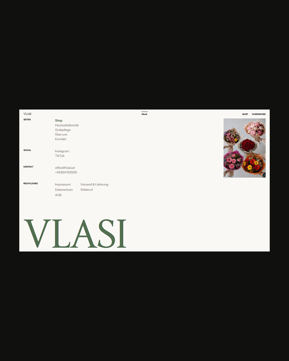 VLASI mobile e-commerce interface