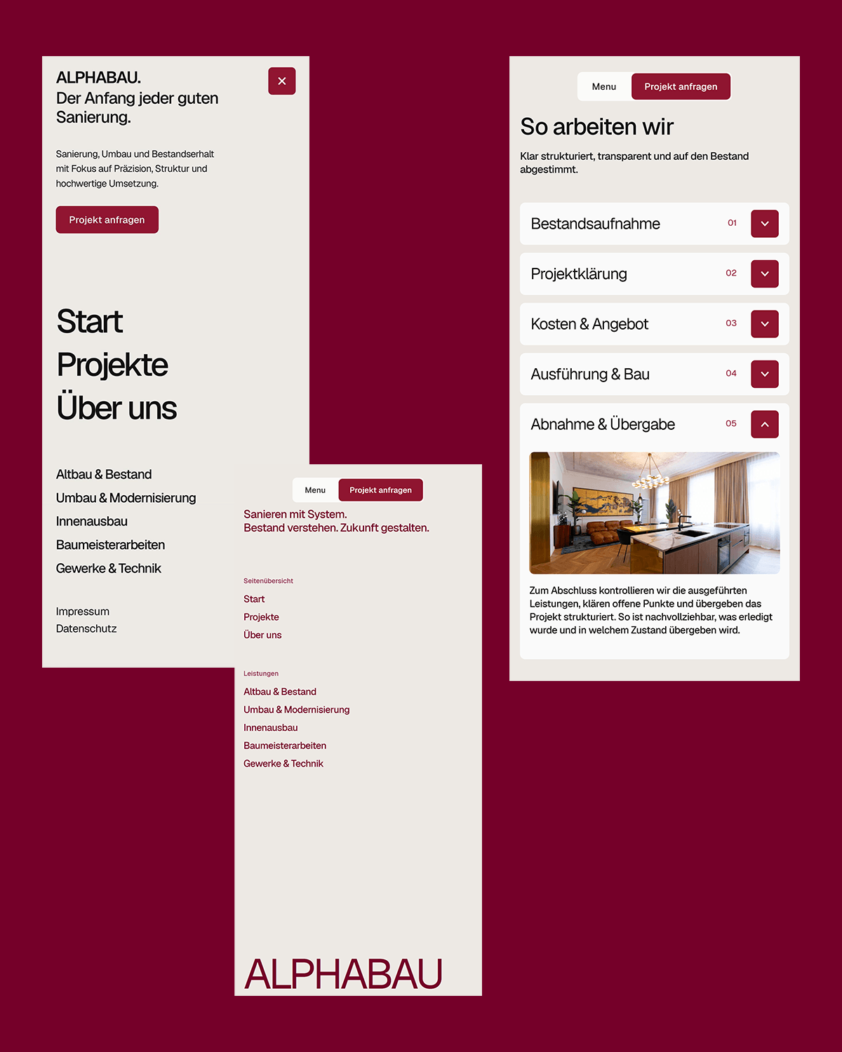 ALPHABAU interface detail