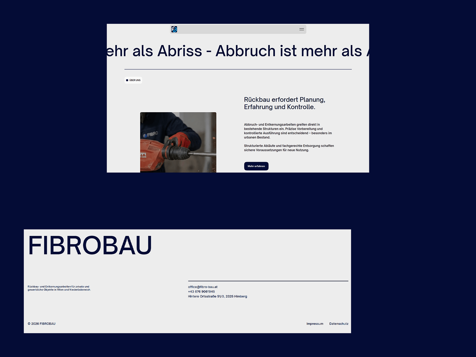FIBROBAU construction services interface