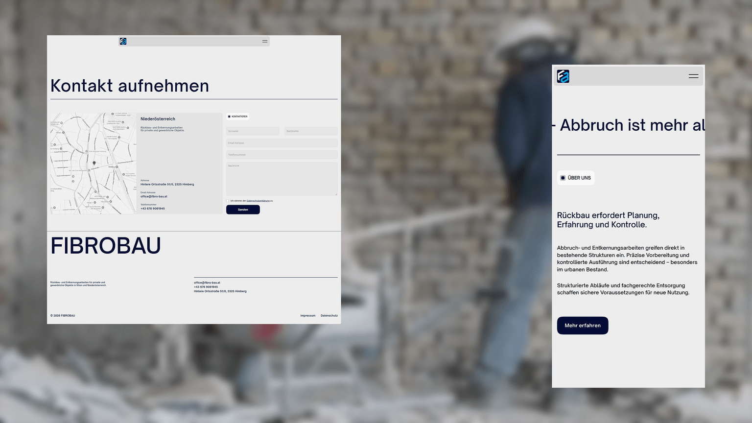 FIBROBAU homepage interface