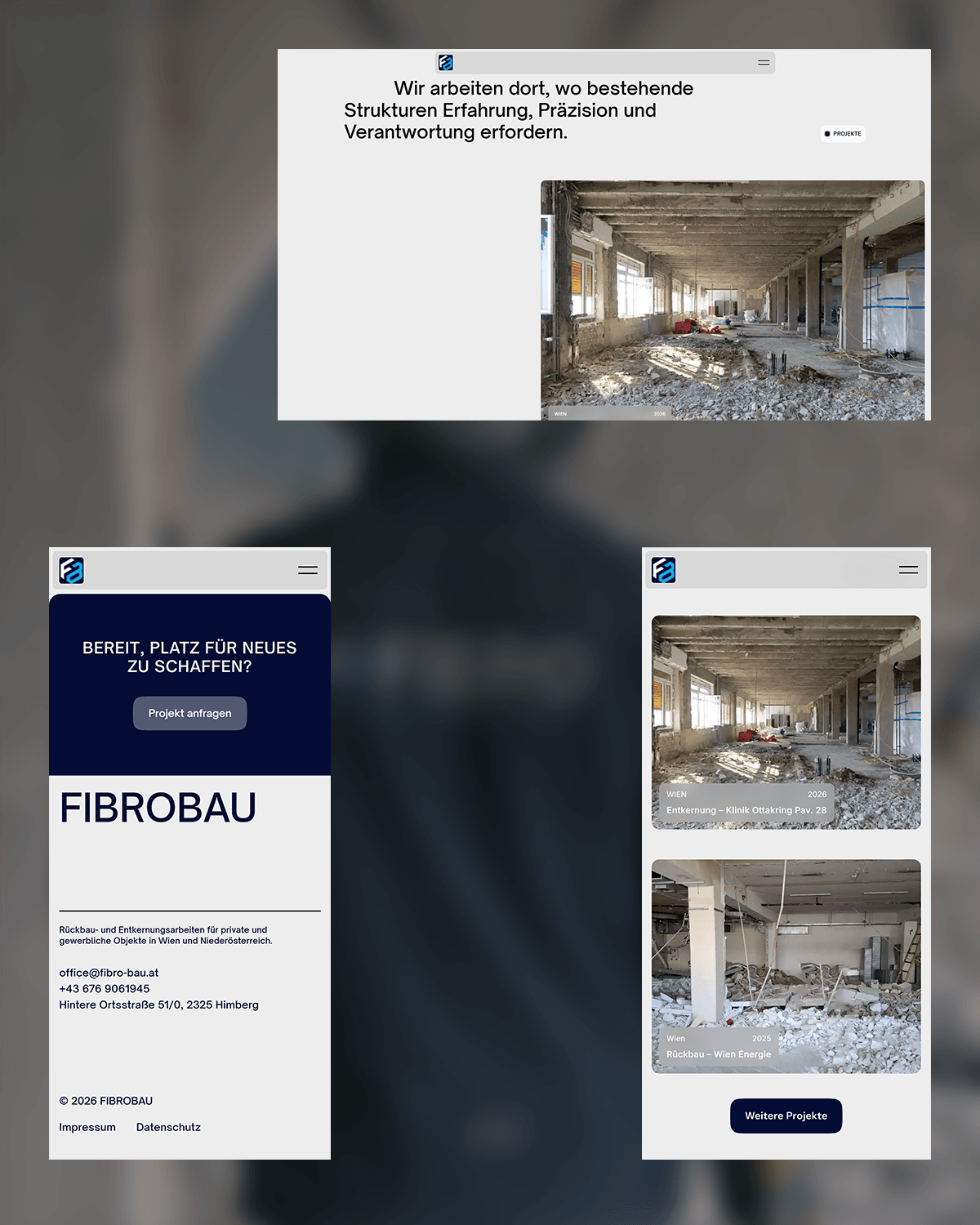 FIBROBAU mobile interface detail