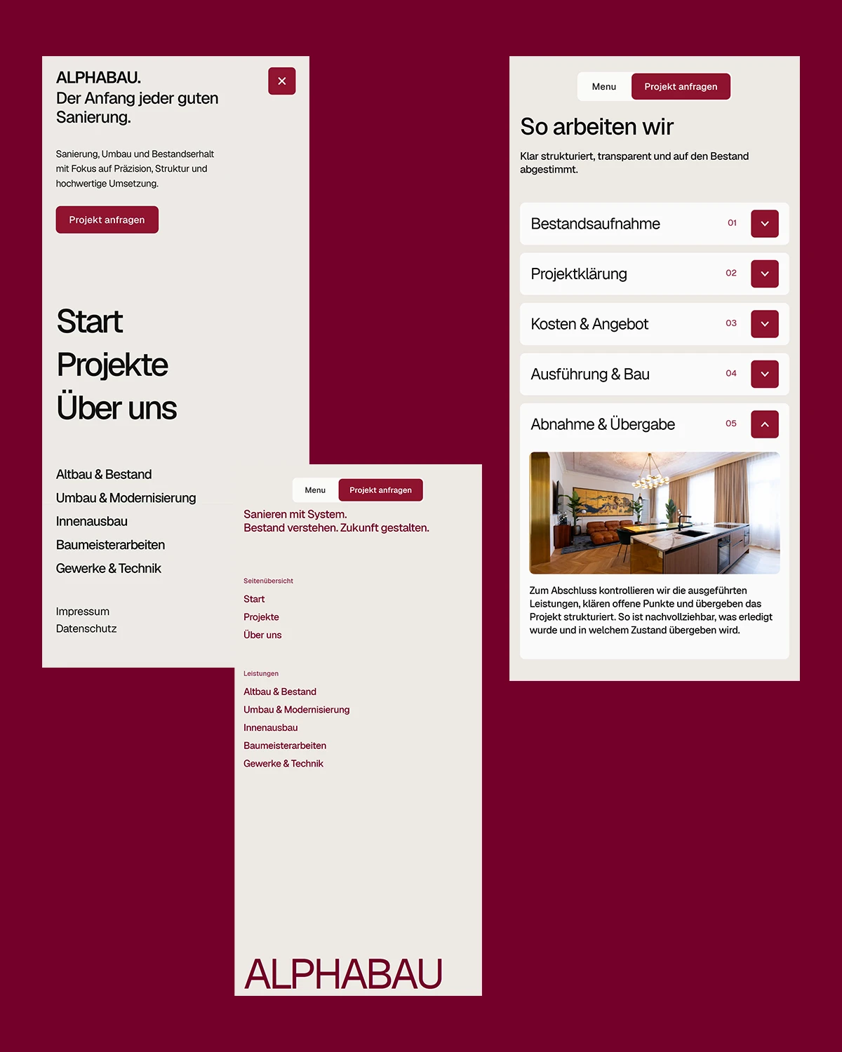 ALPHABAU interface detail