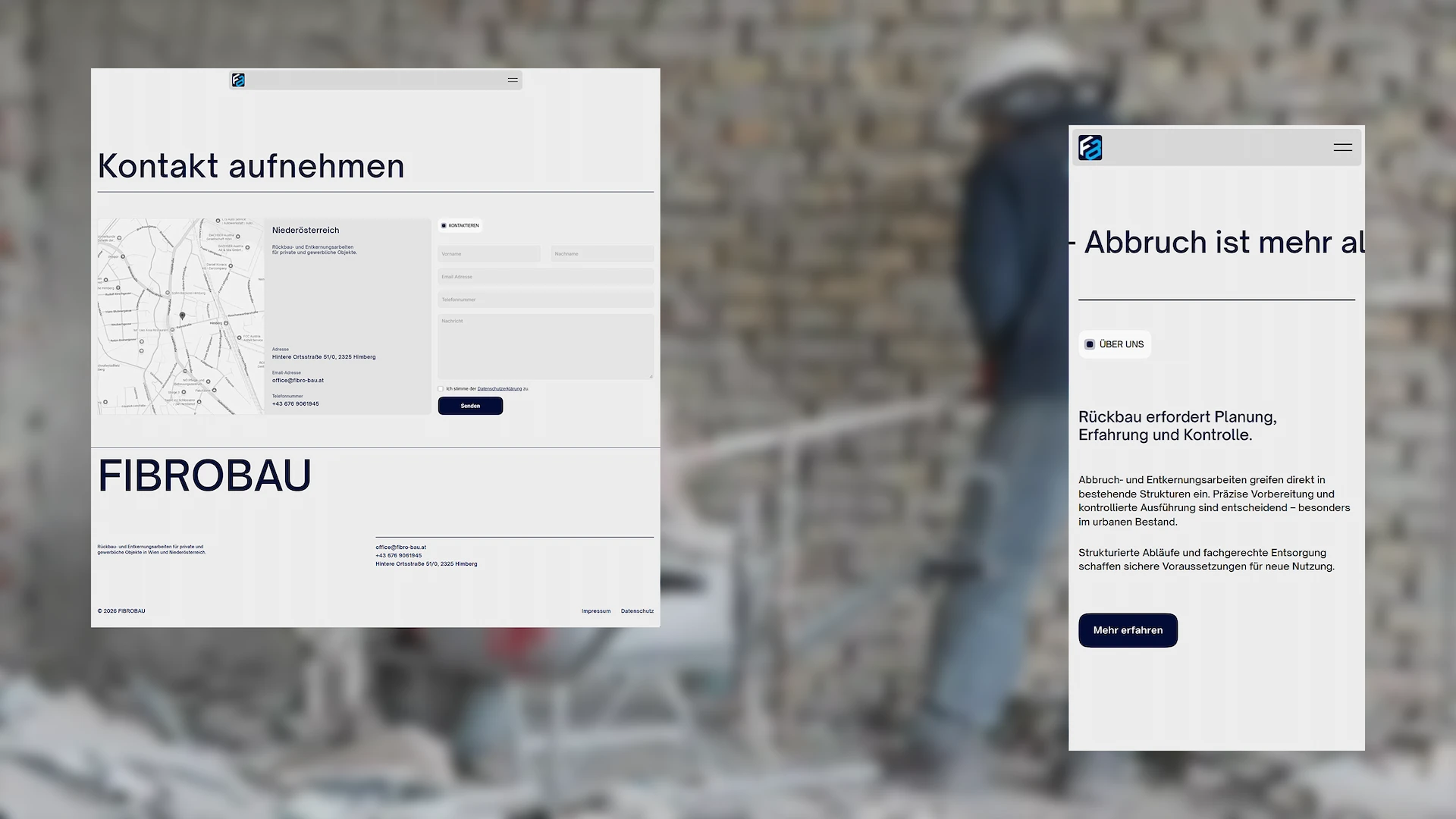 FIBROBAU homepage interface